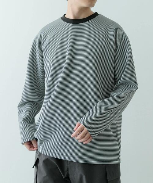ITEMS URBANRESEARCH（アイテムズ アーバンリサーチ）の「ダンボール ロングスリーブ カットソー（Tシャツ/カットソー・メンズ・その他1/ホワイト/ブラック・MEDIUM/LARGE）」の4枚目の写真
