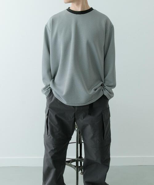 ITEMS URBANRESEARCH（アイテムズ アーバンリサーチ）の「ダンボール ロングスリーブ カットソー（Tシャツ/カットソー・メンズ・その他1/ホワイト/ブラック・MEDIUM/LARGE）」の8枚目の写真