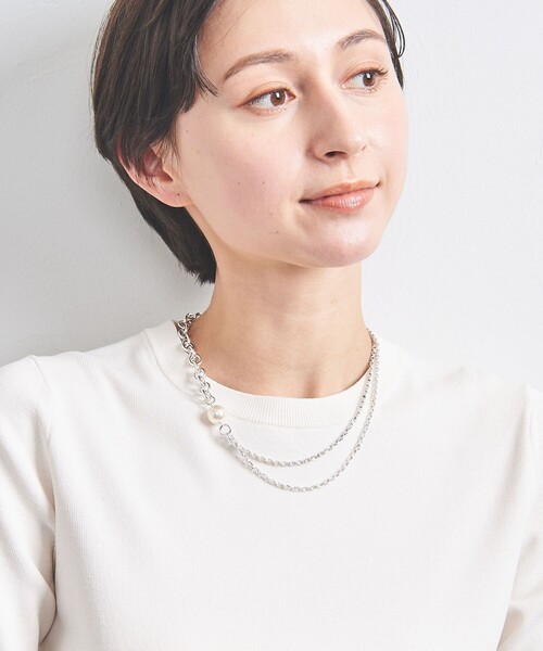 PHILIPPE AUDIBERT（フィリップ オーディベール）の「【別注】＜PHILIPPE AUDIBERT＞JISS CHN&F/PL ネックレス（ネックレス・レディース・シルバー・FREE）」の2枚目の写真