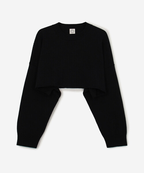 ORCIVAL（オーシバル）の「ORCIVAL | コットンシルク ショート丈ニットプルオーバー WOMEN（ニット/セーター・レディース・アイボリー/ネイビー・1）」の6枚目の写真