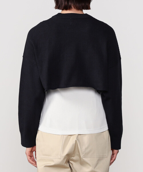 ORCIVAL（オーシバル）の「ORCIVAL | コットンシルク ショート丈ニットプルオーバー WOMEN（ニット/セーター・レディース・アイボリー/ネイビー・1）」の13枚目の写真