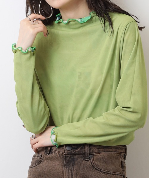 ブローディア BRODIAEA ツルサラコットンシリーズ メッシュ切り替えロゴプリント半袖Tシャツ （オフホワイト） セール】BRODIAEA フラワープリント スムースTシャツ（Tシャツ