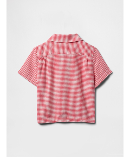 GAP（ギャップ）の「コットンリネン カバナシャツ (幼児・ベビー)（シャツ/ブラウス・キッズ・ピンク/ホワイト/ネイビー/ブルー・80ｃｍ/90cm/95cm/100cm/105cm/110cm/70cm）」の9枚目の写真