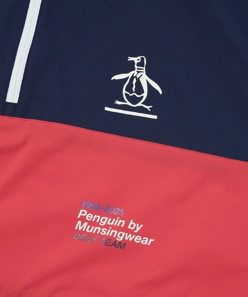 penguin BY MUNSINGWEAR（ペンギン バイ マンシングウェア）の「Hhalf Zip GOLF TEAM Jacket（その他アウター・メンズ・ネイビー/ホワイト・M/L/XL）」の8枚目の写真