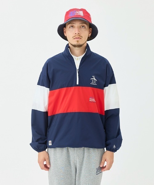 penguin BY MUNSINGWEAR（ペンギン バイ マンシングウェア）の「Hhalf Zip GOLF TEAM Jacket（その他アウター・メンズ・ネイビー/ホワイト・M/L/XL）」の13枚目の写真