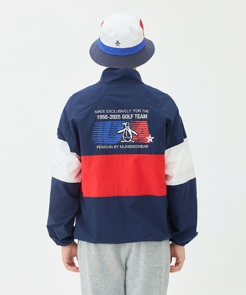 penguin BY MUNSINGWEAR（ペンギン バイ マンシングウェア）の「Hhalf Zip GOLF TEAM Jacket（その他アウター・メンズ・ネイビー/ホワイト・M/L/XL）」の14枚目の写真