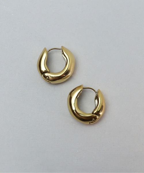 ieLS（イエルズ）の「金属アレルギー対応「ieLS」ステンレス ボリュームフープピアス（ピアス（両耳用）・レディース・シルバー/ゴールド・ONE SIZE）」の7枚目の写真