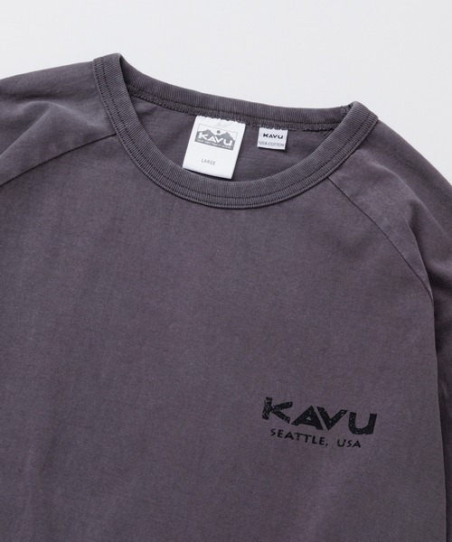 KAVU(カブー)の「KAVU/カブー Mountain Logo BB Tee/マウンテンロゴベースボールティー(Tシャツ/カットソー・メンズ・ブラック/アイボリー/ブルー/レッド・X-LARGE/MEDIUM/LARGE)」の7枚目の写真