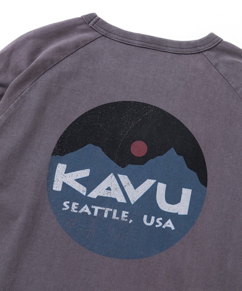 KAVU(カブー)の「KAVU/カブー Mountain Logo BB Tee/マウンテンロゴベースボールティー(Tシャツ/カットソー・メンズ・ブラック/アイボリー/ブルー/レッド・X-LARGE/MEDIUM/LARGE)」の8枚目の写真