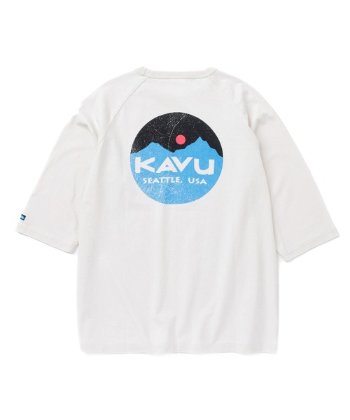 KAVU(カブー)の「KAVU/カブー Mountain Logo BB Tee/マウンテンロゴベースボールティー(Tシャツ/カットソー・メンズ・ブラック/アイボリー/ブルー/レッド・X-LARGE/MEDIUM/LARGE)」の10枚目の写真
