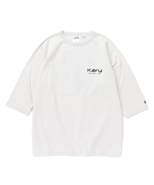 KAVU(カブー)の「KAVU/カブー Mountain Logo BB Tee/マウンテンロゴベースボールティー(Tシャツ/カットソー・メンズ・ブラック/アイボリー/ブルー/レッド・X-LARGE/MEDIUM/LARGE)」の11枚目の写真