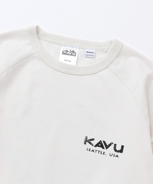 KAVU(カブー)の「KAVU/カブー Mountain Logo BB Tee/マウンテンロゴベースボールティー(Tシャツ/カットソー・メンズ・ブラック/アイボリー/ブルー/レッド・X-LARGE/MEDIUM/LARGE)」の12枚目の写真