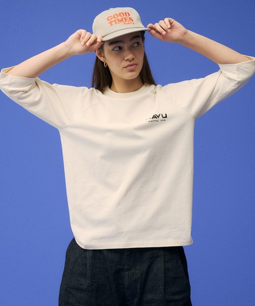 KAVU(カブー)の「KAVU/カブー Mountain Logo BB Tee/マウンテンロゴベースボールティー(Tシャツ/カットソー・メンズ・ブラック/アイボリー/ブルー/レッド・X-LARGE/MEDIUM/LARGE)」の15枚目の写真