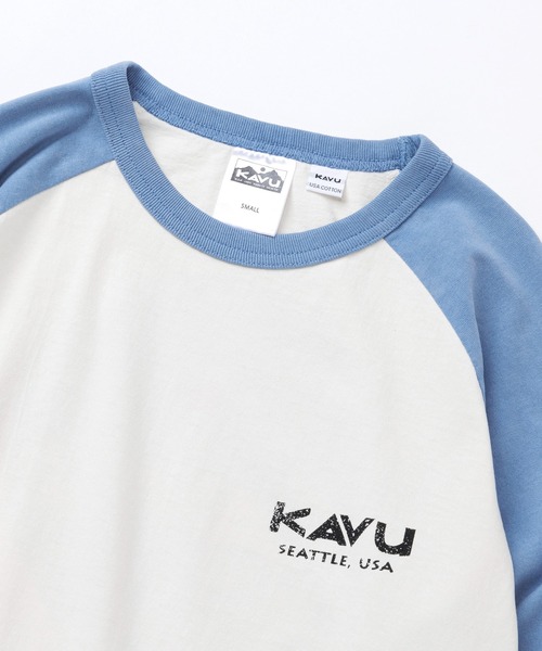 KAVU(カブー)の「KAVU/カブー Mountain Logo BB Tee/マウンテンロゴベースボールティー(Tシャツ/カットソー・メンズ・ブラック/アイボリー/ブルー/レッド・X-LARGE/MEDIUM/LARGE)」の17枚目の写真