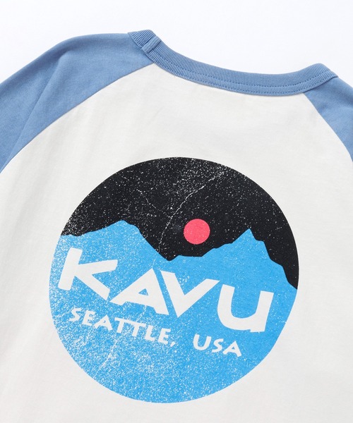 KAVU(カブー)の「KAVU/カブー Mountain Logo BB Tee/マウンテンロゴベースボールティー(Tシャツ/カットソー・メンズ・ブラック/アイボリー/ブルー/レッド・X-LARGE/MEDIUM/LARGE)」の18枚目の写真