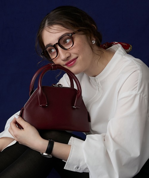 BONLECILL Marche（ボンルシールマルシェ）の「【BONLECILL Marche】2wayヘキサゴンボストンバッグ／ショルダーバッグ（ボストンバッグ・レディース・バーガンディー/ブラック/グレイッシュベージュ・FREE）」の3枚目の写真