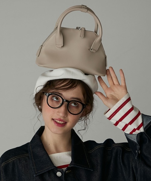 BONLECILL Marche（ボンルシールマルシェ）の「【BONLECILL Marche】2wayヘキサゴンボストンバッグ／ショルダーバッグ（ボストンバッグ・レディース・バーガンディー/ブラック/グレイッシュベージュ・FREE）」の15枚目の写真