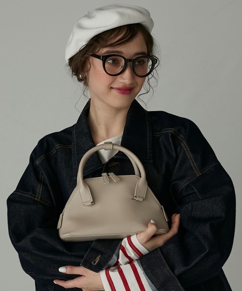 BONLECILL Marche（ボンルシールマルシェ）の「【BONLECILL Marche】2wayヘキサゴンボストンバッグ／ショルダーバッグ（ボストンバッグ・レディース・バーガンディー/ブラック/グレイッシュベージュ・FREE）」の16枚目の写真