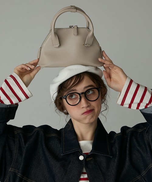 BONLECILL Marche（ボンルシールマルシェ）の「【BONLECILL Marche】2wayヘキサゴンボストンバッグ／ショルダーバッグ（ボストンバッグ・レディース・バーガンディー/ブラック/グレイッシュベージュ・FREE）」の17枚目の写真