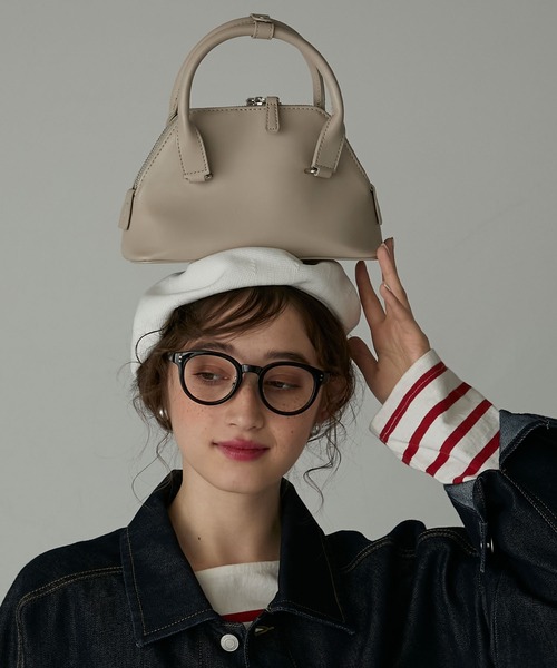 BONLECILL Marche（ボンルシールマルシェ）の「【BONLECILL Marche】2wayヘキサゴンボストンバッグ／ショルダーバッグ（ボストンバッグ・レディース・バーガンディー/ブラック/グレイッシュベージュ・FREE）」の18枚目の写真