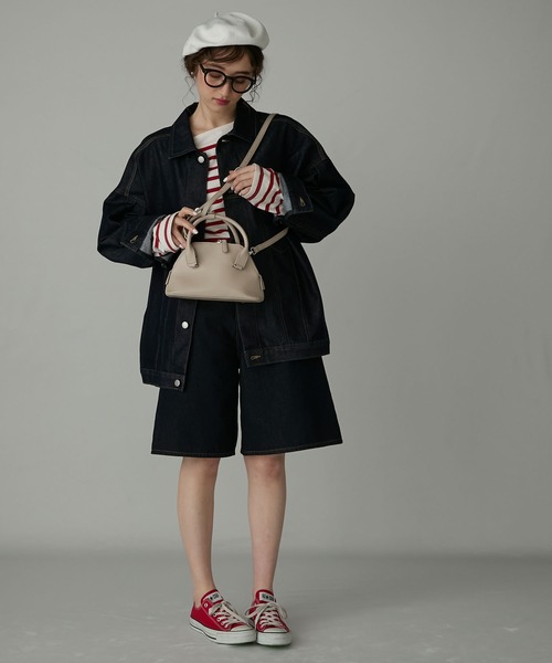 BONLECILL Marche（ボンルシールマルシェ）の「【BONLECILL Marche】2wayヘキサゴンボストンバッグ／ショルダーバッグ（ボストンバッグ・レディース・バーガンディー/ブラック/グレイッシュベージュ・FREE）」の22枚目の写真