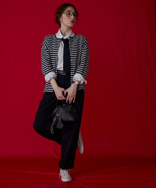 BONLECILL Marche（ボンルシールマルシェ）の「【BONLECILL Marche】2wayヘキサゴンボストンバッグ／ショルダーバッグ（ボストンバッグ・レディース・バーガンディー/ブラック/グレイッシュベージュ・FREE）」の11枚目の写真