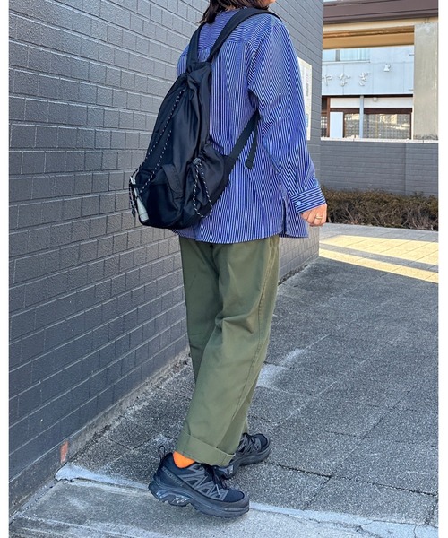 DEVICE（デバイス）の「【@___mika___livingコラボ】カラビナ付き パラコード巾着 バックパック（バックパック/リュック・レディース・ブラック・FREE）」の12枚目の写真