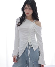 アシメントリー トップス Tシャツ シャツ プルオーバー 袖あり 長袖 ワンショルダー ワンショル スリム タイト 細身 ストレート Iライン スマート かわいい 楽天市場】ワンショルダー Tシャツ レディース 長袖 オフ