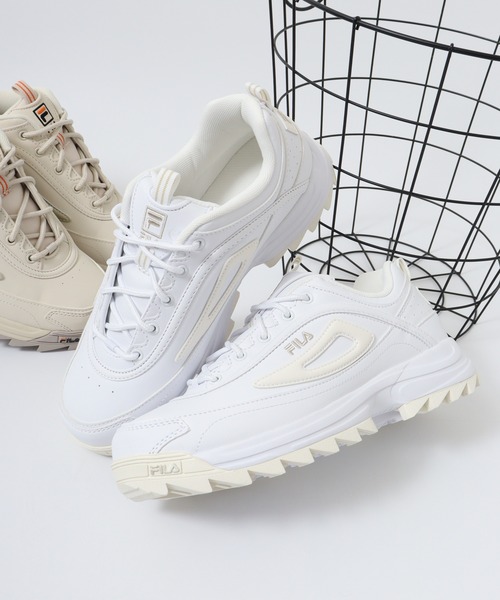 FILA(フィラ)の「FILA DISTORTER PREMIUM/ディストータープレミアム 厚底スニーカー(スニーカー・レディース・ホワイト系その他/ブラック/ホワイト/ホワイト系その他2/ベージュ・26/25/24.5/24/23.5/27/23)」の3枚目の写真