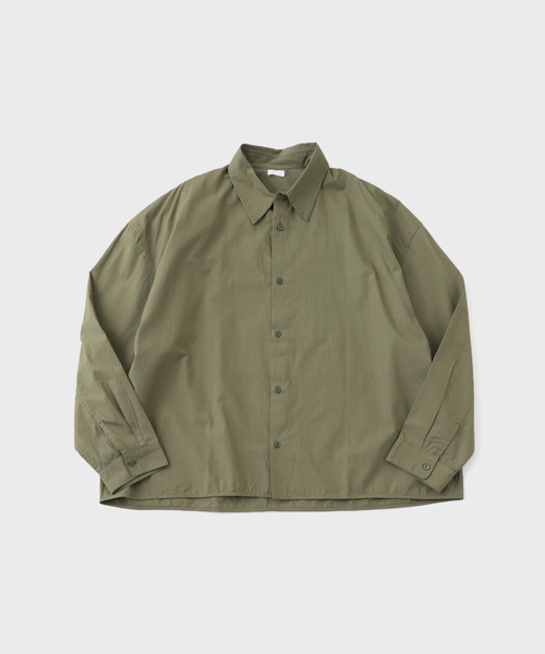 SEEALL（シーオール）の「【SEEALL / シーオール】 REGULAR COLLAR SHIRTS SAU53/ SH381/ I-001（シャツ/ブラウス・メンズ・ブラック/カーキ/ホワイト・46/48）」の3枚目の写真
