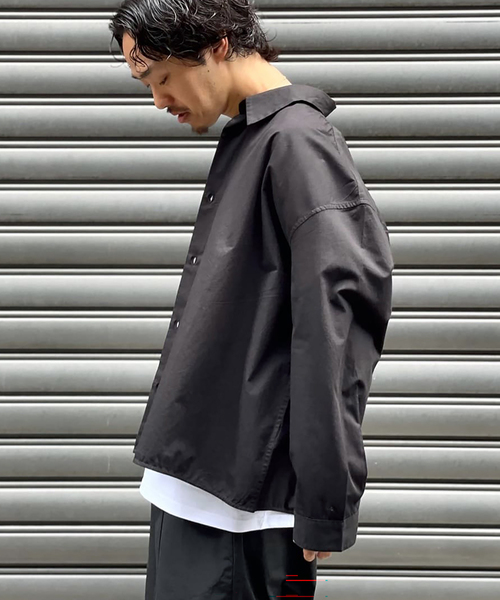 SEEALL（シーオール）の「【SEEALL / シーオール】 REGULAR COLLAR SHIRTS SAU53/ SH381/ I-001（シャツ/ブラウス・メンズ・ブラック/カーキ/ホワイト・46/48）」の5枚目の写真