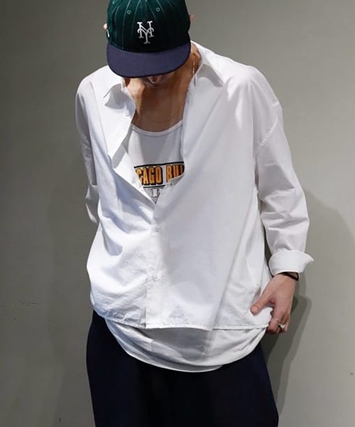 SEEALL（シーオール）の「【SEEALL / シーオール】 REGULAR COLLAR SHIRTS SAU53/ SH381/ I-001（シャツ/ブラウス・メンズ・ブラック/カーキ/ホワイト・46/48）」の9枚目の写真