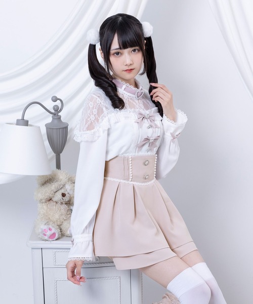 DearMyLove(ディアマイラブ)の「パールビジューフレアスカート(スカート・レディース・グレー/ベージュ/ブラック・SMALL/3L/LL/LARGE/MEDIUM)」の5枚目の写真