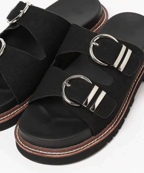 HARE ハレ Wバックルサンダル 新品未使用 Lサイズ 27.5 ダブルバックルサンダル(HARE)（サンダル）｜HARE（ハレ）の
