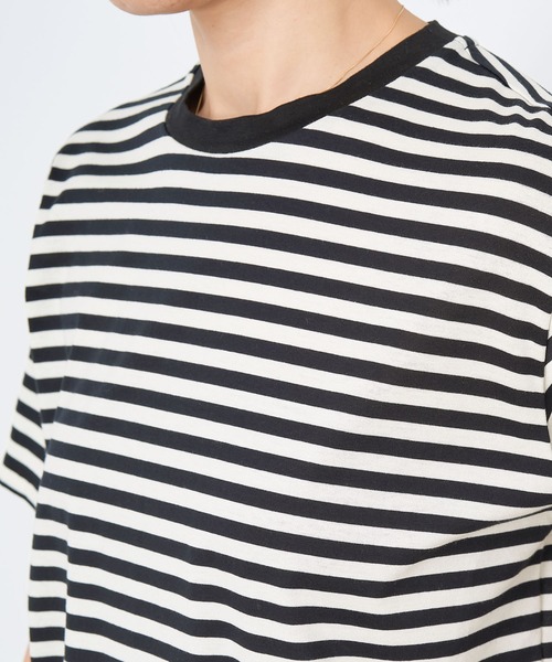 Tシャツ・カットソー ASCLO Mel Mini Border T Shirt (3color) セール】YOEL - mulch border tee / マルチボーダーTシャツ（T