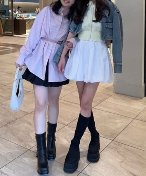 rienda（リエンダ）の「バルーンミニジャストウエストスコートショートパンツ（スカート・レディース・ブラック/ホワイト/カーキ・MEDIUM/SMALL/X-SMALL）」の15枚目の写真