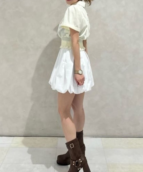 セール】バルーンミニジャストウエストスコートショートパンツ
