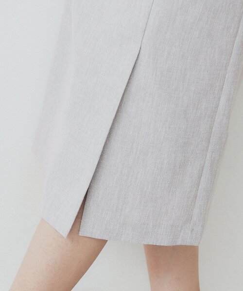 index（インデックス）の「リネンライクラメツイードラップタイトスカート/セットアップ対応【洗濯機洗い可】（スカート・レディース・ライトグレー/ブラック・38/36/40）」の19枚目の写真