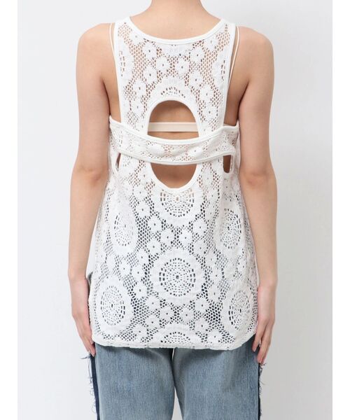 Htage（テージ）の「【Htage】バックデザインレーストップス（Tシャツ/カットソー・レディース・ブラック/オフホワイト・FREE）」の21枚目の写真