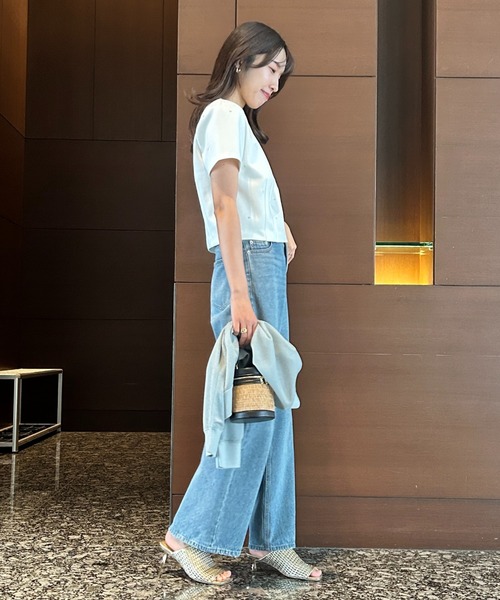 タグ付き新品未使用　JUSGLITTY ハート刺繍クロップドカットソー JUSGLITTY（ジャスグリッティー）の「ハート刺繍クロップドカットソー