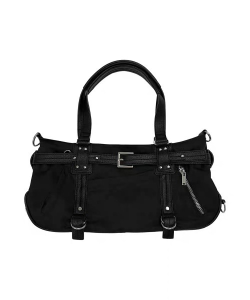 lilful（リルフル）の「【ペットボトル収納可能！】Y2K ベルトボストン2WAYショルダーバッグ ハンドバッグ（ショルダーバッグ・レディース・レオパード/ブラック/ピンク・F）」の11枚目の写真