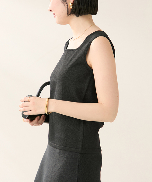 Plage Paper Mix Sleeveless ニット ナチュラル タグ付 Paper Mix Sleeveless ニット（ニット／セーター）｜Plage