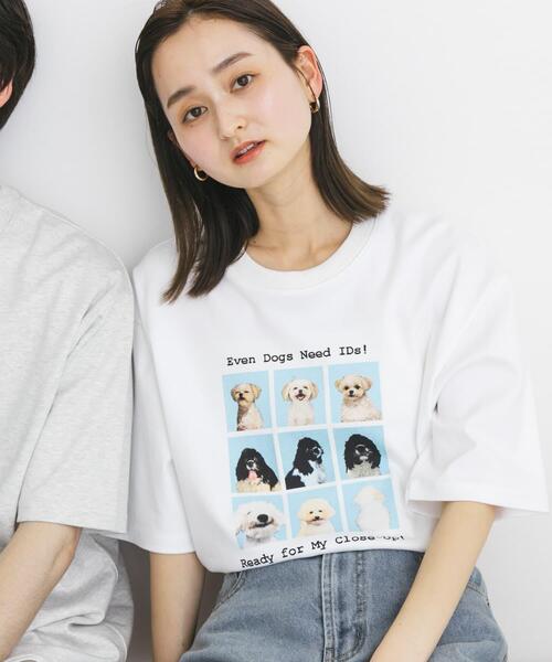 SENSE OF PLACE by URBAN RESEARCH（センスオブプレイスバイアーバンリサーチ）の「『ユニセックス』Dog graphic Short-Sleeve T-shirts（Tシャツ/カットソー・メンズ・グレー/ホワイト/ネイビー・MEDIUM/LARGE）」の4枚目の写真