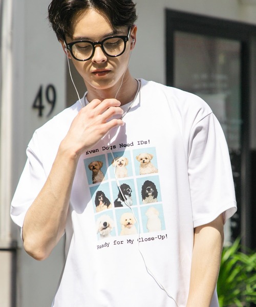 セール】『ユニセックス』Dog graphic Short-Sleeve T-shirts（T