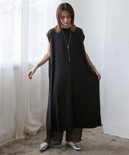 No Rule No Line（ノール－ルノーライン）の「レイヤード風シアーチュールパンツ シアーレギンス（その他パンツ・レディース・チャコール/アイボリー/ブラック・FREE）」の10枚目の写真