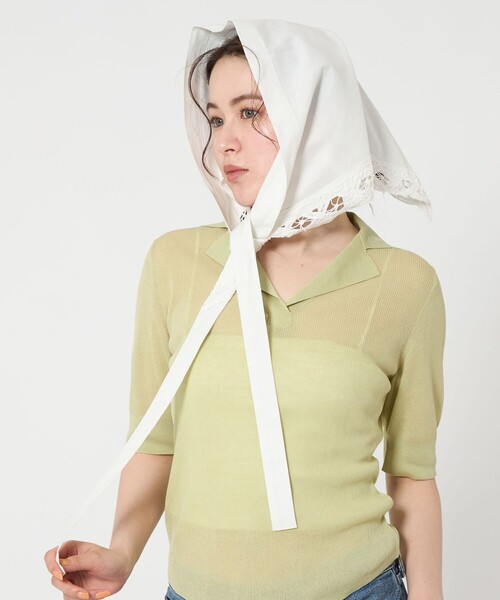 BEAUTY&YOUTH UNITED ARROWS(ビューティーアンドユースユナイテッドアローズ)の「バテンレース スカーフ(ストール/ショール・レディース・ホワイト・FREE)」の6枚目の写真