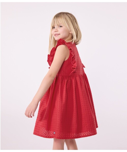 PETIT BATEAU(プチバトー)の「ワンピース(ワンピース・キッズ・レッド・6YEAR/8YEAR/10YEAR/12YEAR)」の2枚目の写真