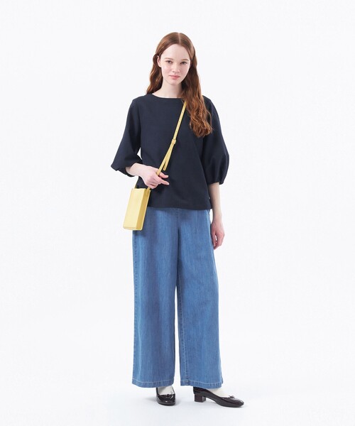 MACKINTOSH PHILOSOPHY（ﾏｯｷﾝﾄｯｼｭ ﾌｨﾛｿﾌｨｰ）の「サッカーパフスリーブブラウス（シャツ/ブラウス・レディース・ダークネイビー/ライトブルー/チャコールグレー・38/36/34）」の12枚目の写真