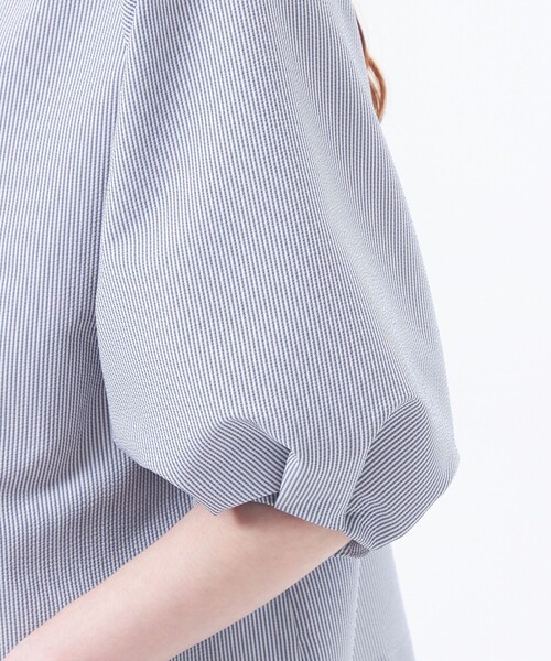 MACKINTOSH PHILOSOPHY（ﾏｯｷﾝﾄｯｼｭ ﾌｨﾛｿﾌｨｰ）の「サッカーパフスリーブブラウス（シャツ/ブラウス・レディース・ダークネイビー/ライトブルー/チャコールグレー・38/36/34）」の16枚目の写真