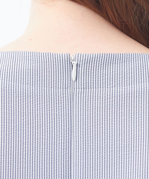 MACKINTOSH PHILOSOPHY（ﾏｯｷﾝﾄｯｼｭ ﾌｨﾛｿﾌｨｰ）の「サッカーパフスリーブブラウス（シャツ/ブラウス・レディース・ダークネイビー/ライトブルー/チャコールグレー・38/36/34）」の7枚目の写真